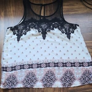 Elegant Lace Trimmed Women's Top